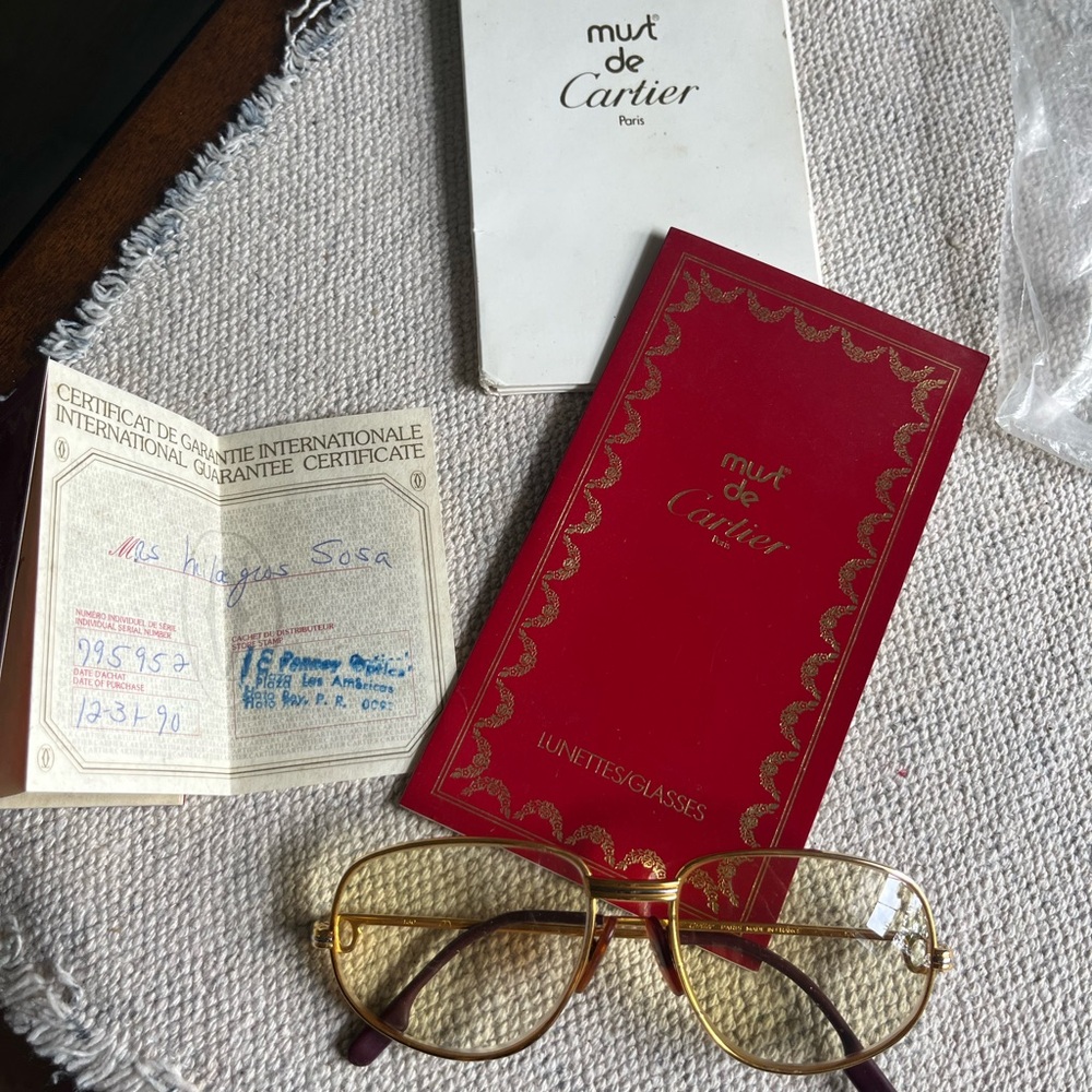 Cartier Gold Frame Eyewear